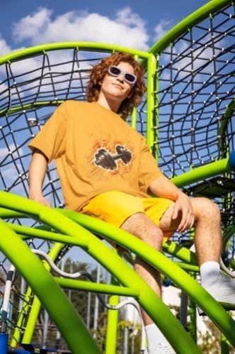 Cotton Flaming Dumbbell Power Graphic Mens Printed T-Shirt