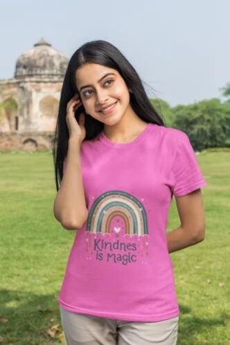 Cotton Kindness IS Magic Rainbow Girls T Shirt