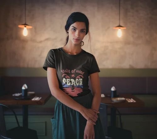 State OF Mind Peace Round Neck T Shirt State OF Mind Peace Round Neck T Shirt