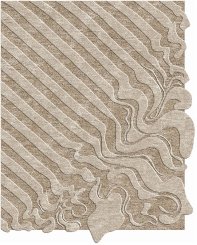 Brown Hand Tufted Woolen Rug