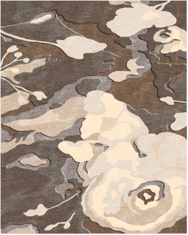 Dark Brown Hand Tufted Woolen Rug