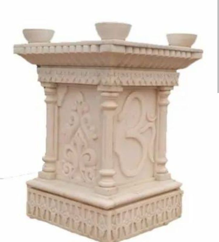 2x2x3 Feet Sandstone Tulsi Flower POT