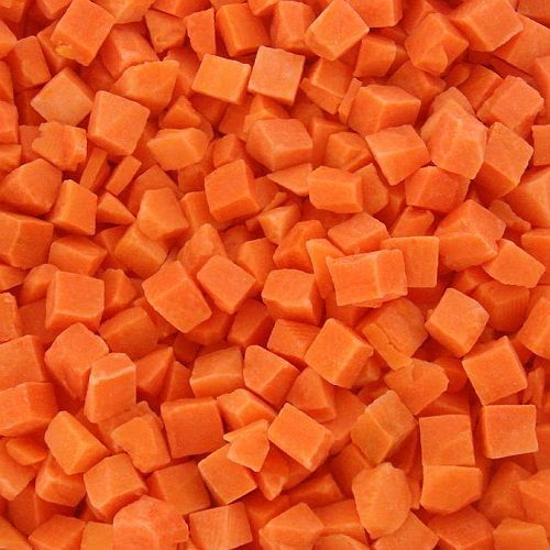A Grade Orange Frozen Carrot Dice