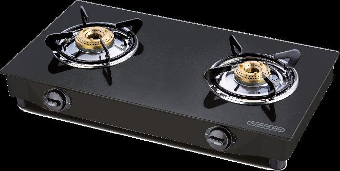 2 Burner Yashika Glass Cook Top Gas Stove