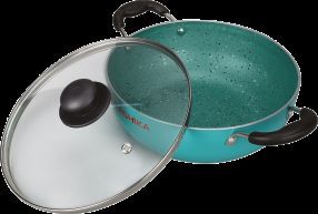 5L Yashika Green Spatter Coat Nonstick Cookware Kadai