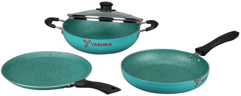Yashika Green Spatter Coat Cookware Set