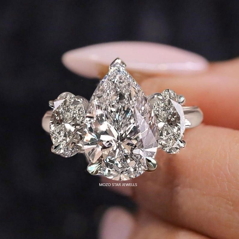 Pear Lab Grown Diamond Ring