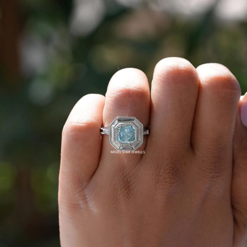 Radiant Moissanite Ring