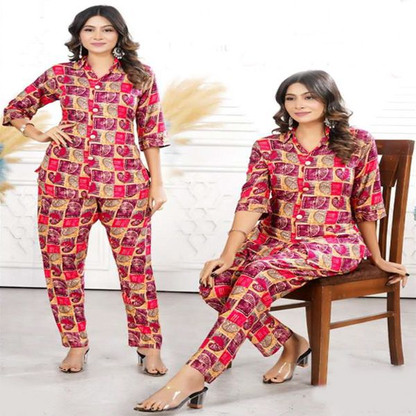 Ladies Rayon Co Ord Set