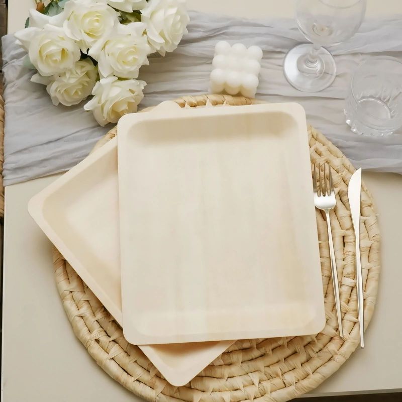 Barkwood Rectangular Plate