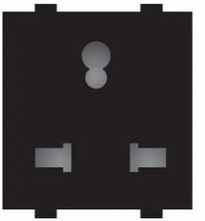 SU-68 Premium Black Series 25A Multi Socket with Shutter