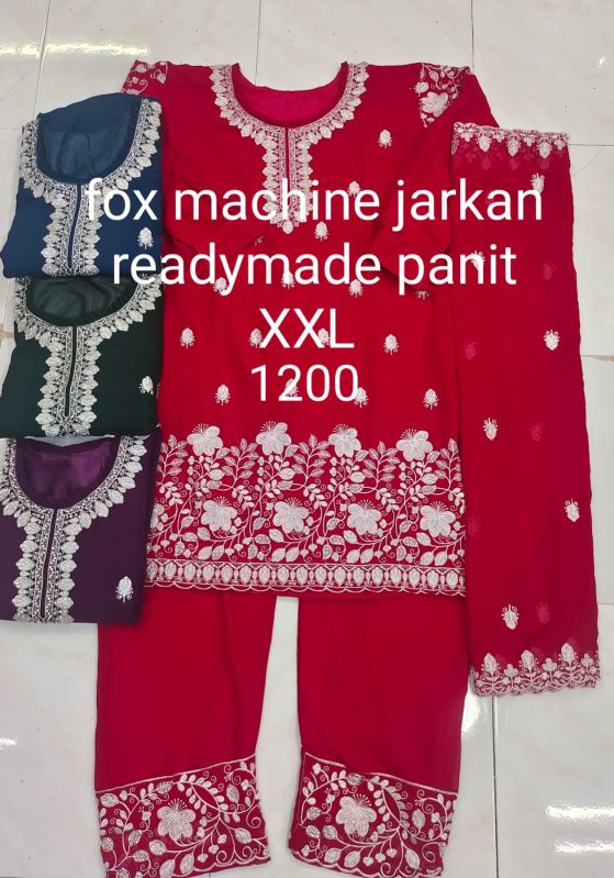 Xxl Embroidered Star Georgette Jarkan Suits