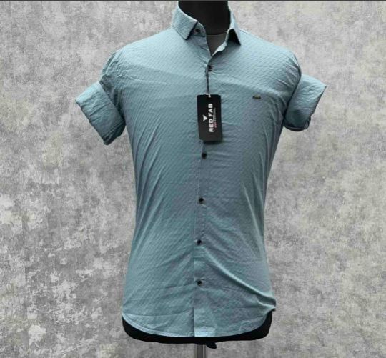 Slate Blue Mens Cotton Casual Wear Shirt