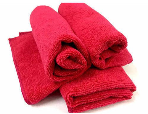 350 GSM Red Microfiber Cleaning Towel