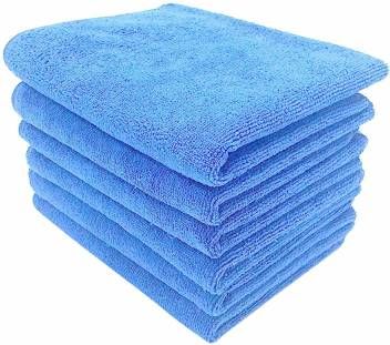 380 GSM Sky Blue Microfiber Cleaning Towel