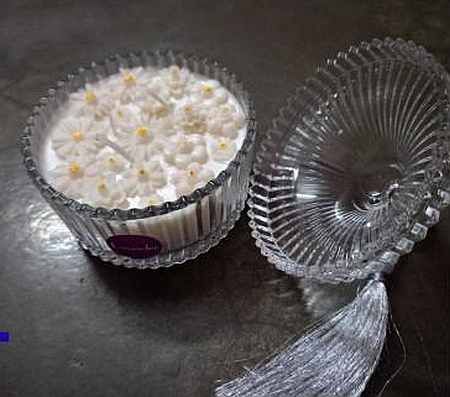 Small Flower Ribbon Scented Jar Candle