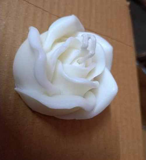 White Rose Flower Soy Wax Candle