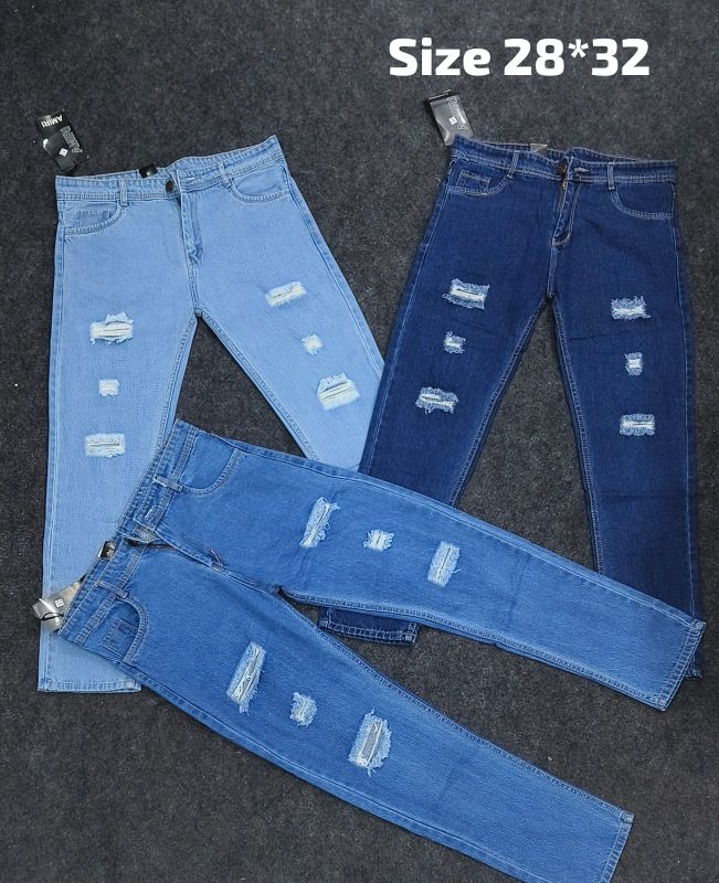 Unisex Regular Fit Rough Denim Jeans