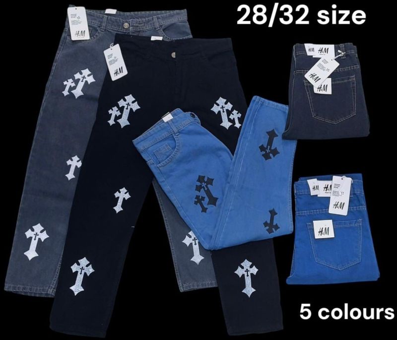 Ladies Printed Denim Jeans