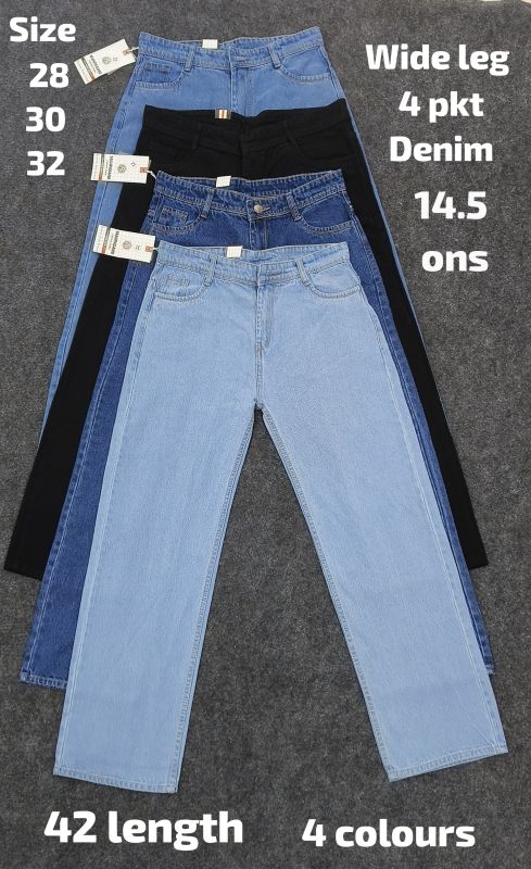 Unisex Wide Leg Denim Jeans