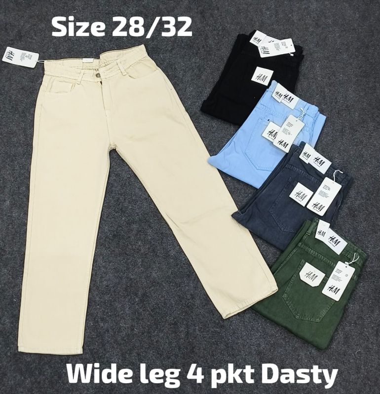 Unisex 4 Pocket Wide Leg Denim Jeans