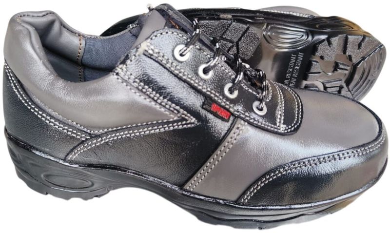 Softy Plain Leather Safety Shoes