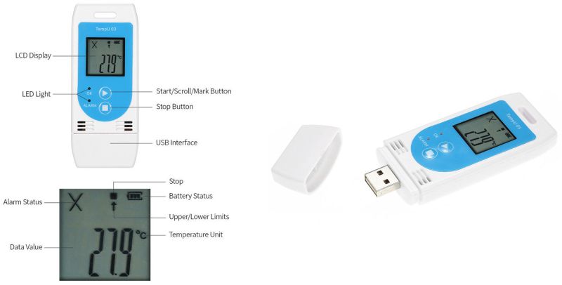 Tumpu-03 Multi-use USB Temp & RH Data Logger