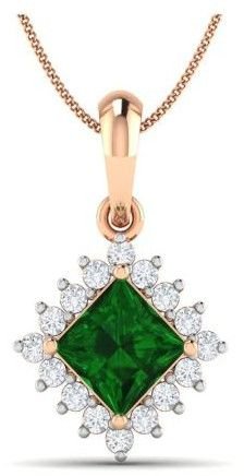 Emerald Diamond Pendant