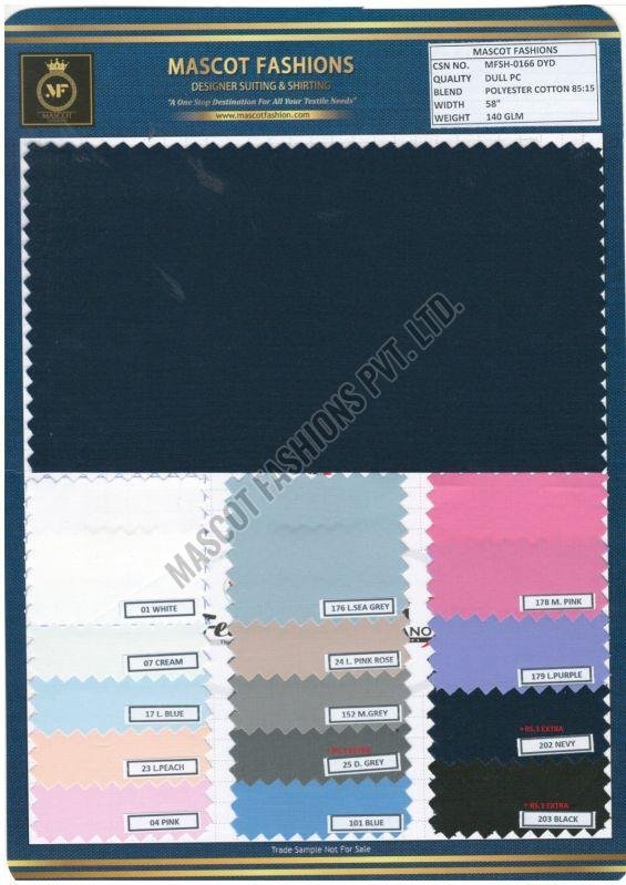 Poplin Plain Shirt Fabric