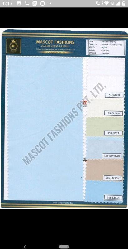 PV Shirting Fabric