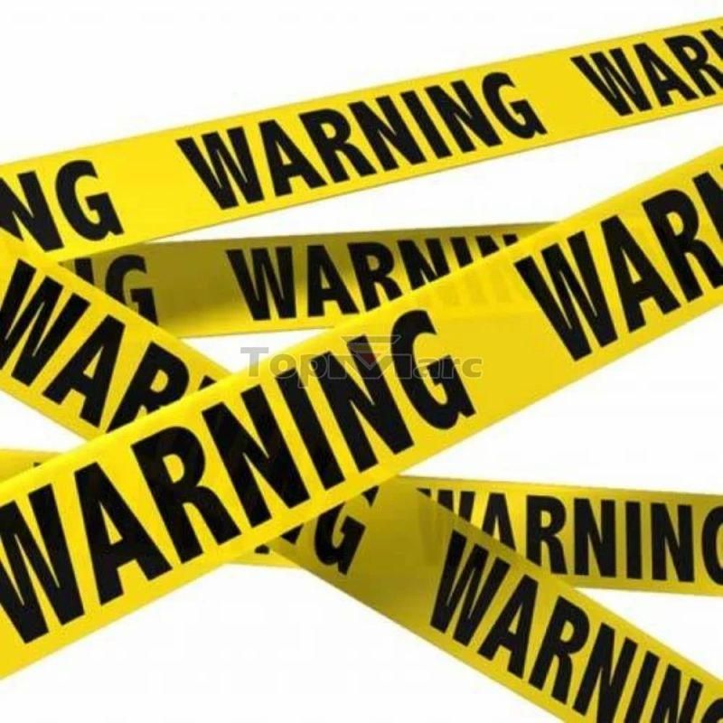 Yellow and Black Caution Warning Tape