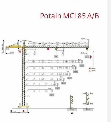 Potain External Tower Crane Rental Service