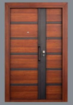 2050x1200 Mm Designer Brown Steel Luxury Bedroom Door