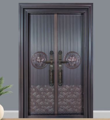 2050X1200 Mm Steel Luxury Entrance Door