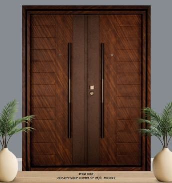 2050x1500 Mm Premium Brown Steel Entrance Door