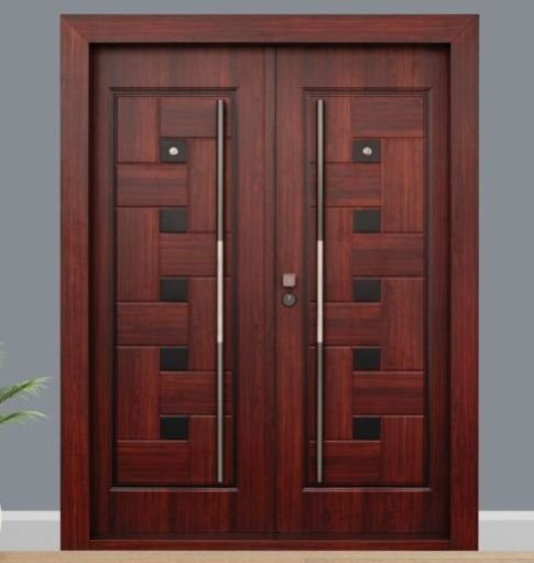 2350X1500 Mm Designer Red Steel Luxury Entrance Door