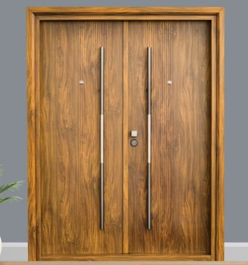 2350X1500 Mm Golden Brown Steel Luxury Entrance Door