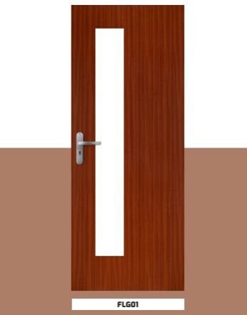 Fero White and Brown Laminated Door