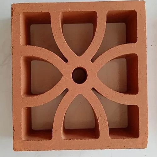 Terracotta Four Petal Breeze Block
