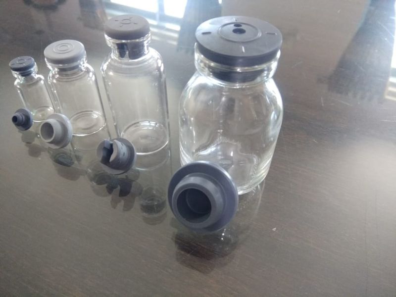 Glass Vials with Rubber Stoppers