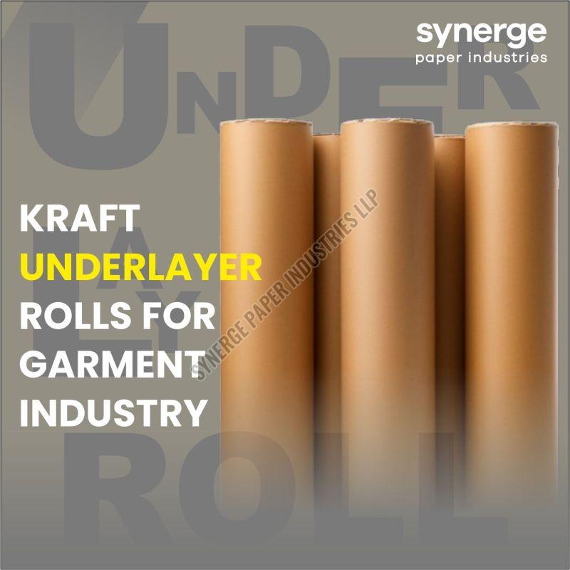 100 GSM 48 Inch Brown Plain Underlayer Paper Roll