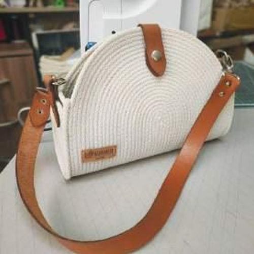 Bohemian Handcrafted Semi Circular Crossbody Bag