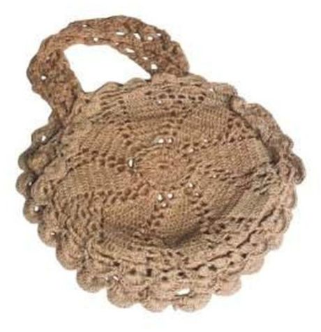 Hand Crocheted Jute Round Bag