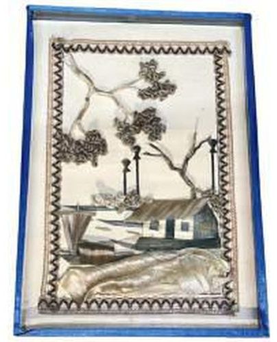 Handcrafted Jute & Natural Fiber Framed Art