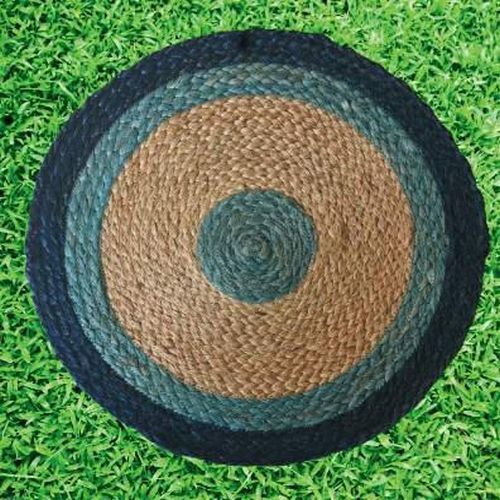 Multi Tone Round Jute Rug