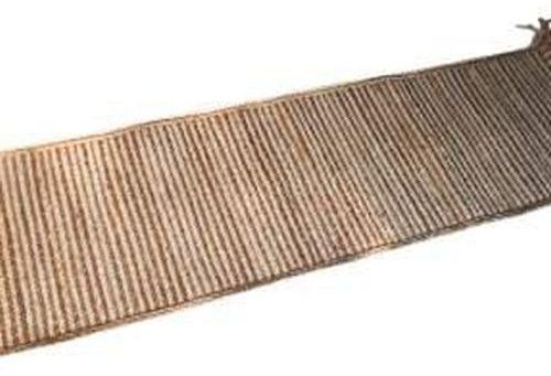 Striped Natural Jute Table Runner