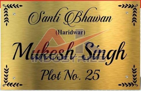 Golden Stainless Steel Name Plates