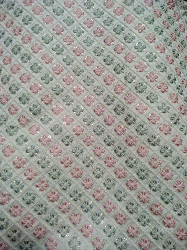 Dn-134 38 Inch Embroidery Malai Zorba Silk Fabric