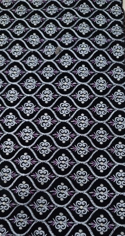 Dn-222 38 Inch Velvet Embroidery Fabric