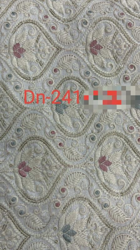 Dn-241 38 Inch Embroidery Malai Zorba Silk Fabric